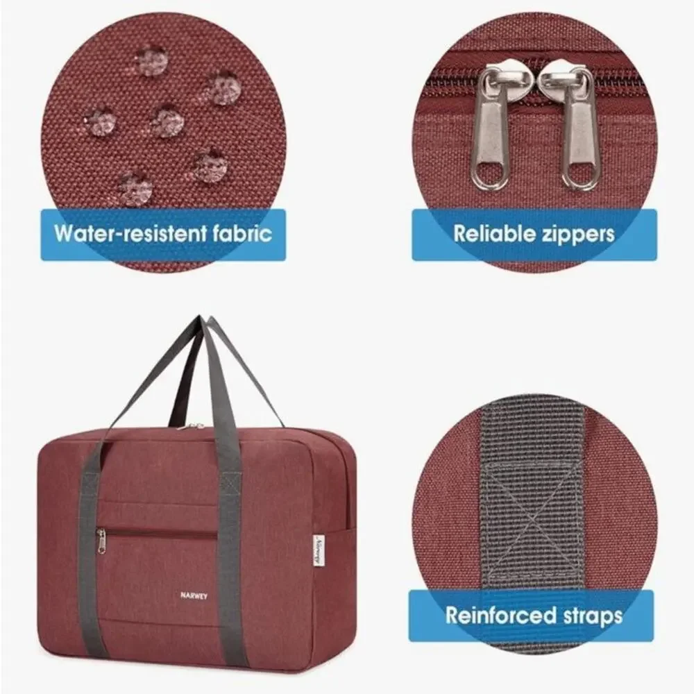 NWOT Men's Duffel Bag - Burgundy and Gray